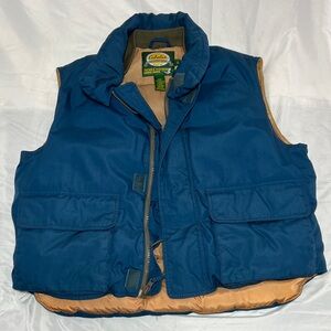 Cabela's Men's Vest in Deep Blue and Warm Tan